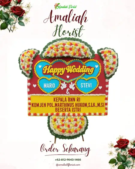 Papan Bunga Pernikahan Rengasdengklok